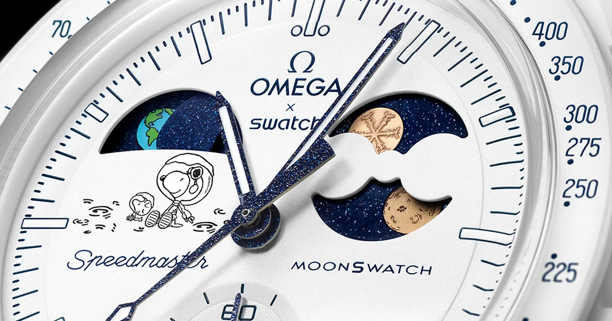 スヌーピーが雪を楽しむ！ 【オメガ】×【スウォッチ】の「ムーン