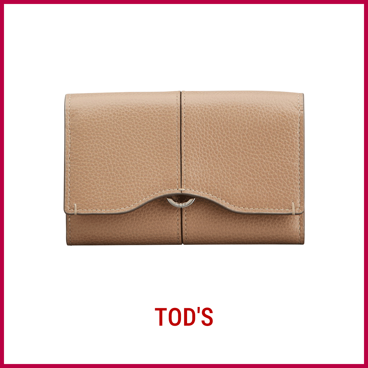 【トッズ】の財布。ベージュとイエローの爽やかなカラーリングに魅了